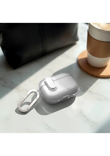 Airpods Pro 2 Kılıf Amazingthing Magnetik Kilit Tasarımlı Minimal Serisi Kılıf Şeffaf fırsatları