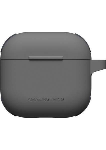Airpods 4 Kılıf Amazingthing Airbag Köşe Tasarımlı Omni Serisi Silikon Kılıf Siyah