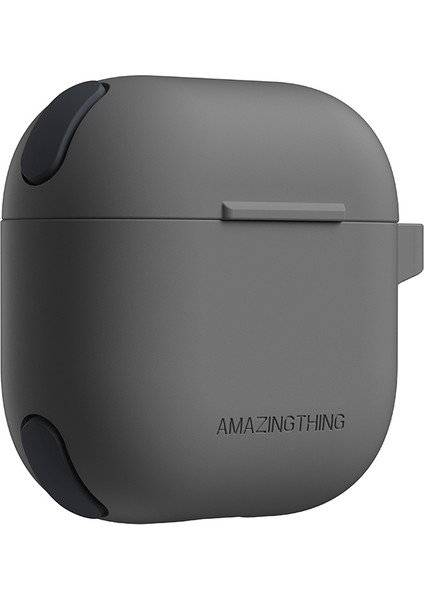 Airpods 4 Kılıf Amazingthing Airbag Köşe Tasarımlı Omni Serisi Silikon Kılıf Siyah fiyatları