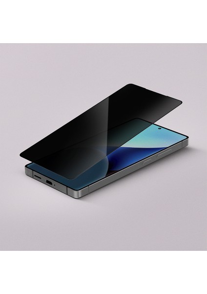 Samsung Galaxy S25 Ultra Radix Privacy Parmak Izi Bırakmayan Temperli Cam Ekran Koruyucu Siyah modelleri