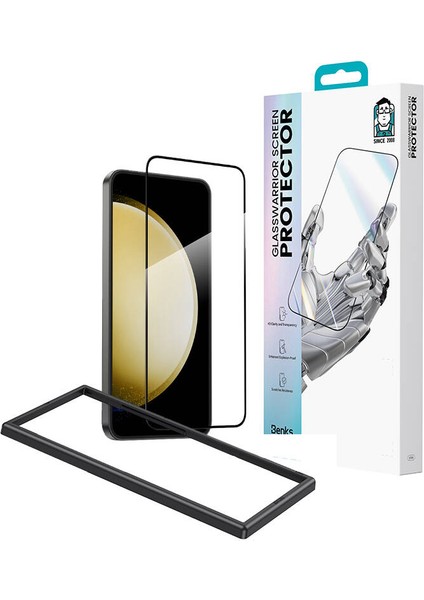 Galaxy S25 uyumlu Glass Warrior Cam Ekran Koruyucu Uygulama Aparatlı