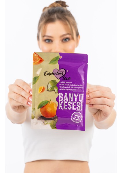 Yağlı Cilt Portakal Kokulu Kese Kalın %100 Viskoz