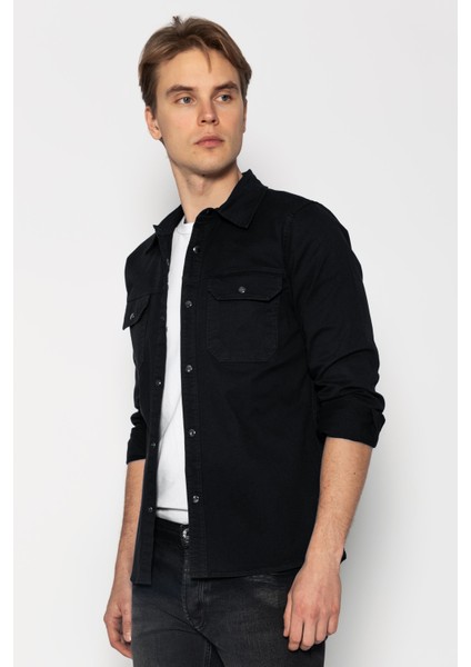 Erkek Regular Fit Cotton Baharlık Ince Kot Gömlek Ceket