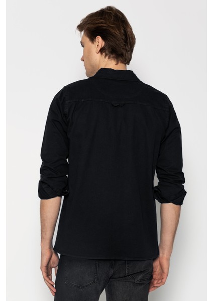 Erkek Regular Fit Cotton Baharlık Ince Kot Gömlek Ceket