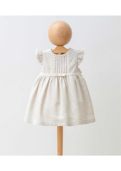 4234MY Kız Bebek Biyeli Keten Elbise fiyatları