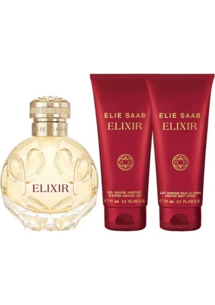 Elixir 75 ml Duş Jeli+75 ml Vücut Losyonu+Edp 100 ml Kadın Parfüm Seti