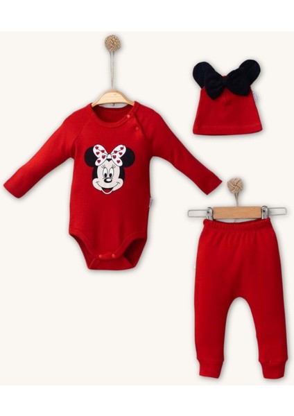 Cayzen Minnie Mouse Şapkalı 3lü Takım 4014241