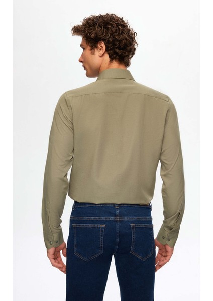 Ds Damat Slim Fit Siyah/haki Italyan Yaka Dar Kesim Klasik Kravatlık Uzun Kollu Kolay Ütülenebilir Nefes Alan 2'li Gömlek 2HF02ORTBN86 indirimleri