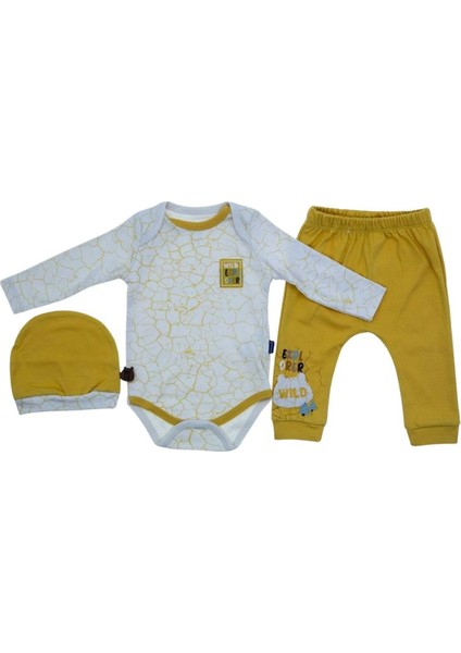 Miniworld 6-9 Ay Wild Explorer Baskılı Badili Takım 18522165 - Sarı