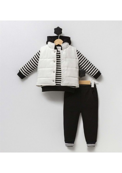 Erkek 6/18 Ay Yelekli Takım 5138342 - Beyaz