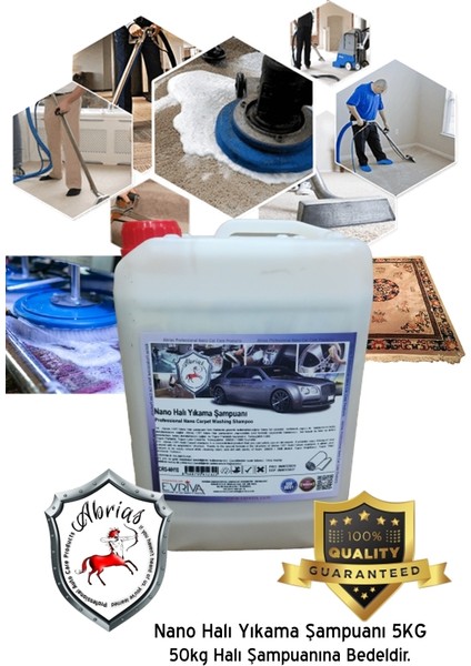 Nano Halı Yıkama Şampuanı 5kg 100LT / 15GR