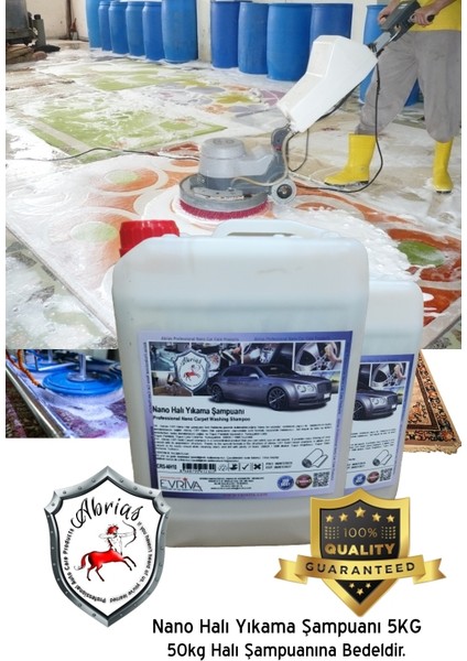 Nano Halı Yıkama Şampuanı 5kg 100LT / 15GR