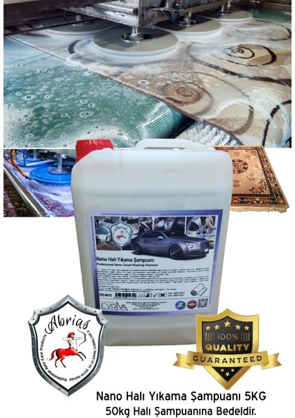 Nano Halı Yıkama Şampuanı 5kg 100LT / 15GR
