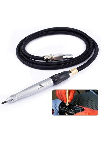 Gravür Aleti Sı Fang SF-108A Air Micro Kalıp Taşlama Seti Cam/seramik/metal Sac, Mini Taşlama Kesme Kalemi, Pnömatik Parlatma Gravür Aleti