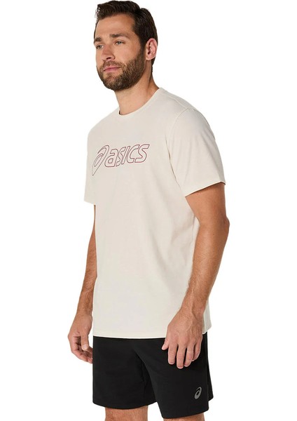 Logo Erkek Beyaz Koşu T-Shirt 2031E188-201 modelleri