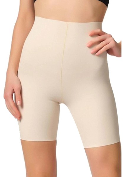 1024 Bayan Lazer Kesim Slikonlu Boxer Ten