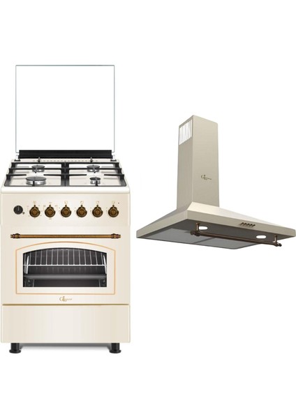 60 cm Krem Kuzine Set (Gld 022RK-GLF 6040RK)