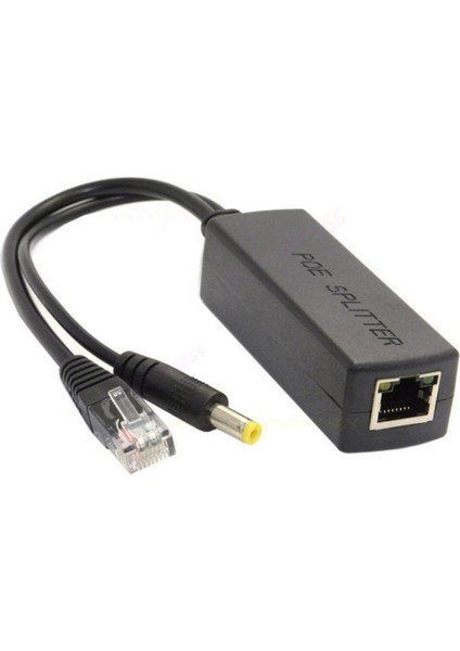 Gigabit Mini Poe Ayırıcı 10/100/1000MBPS Poe Ayırıcı Dc Çıkış 12V Ethernet Üzerinden Güç Ieee 802.3AF Ip Came Siyah (Yurt Dışından)