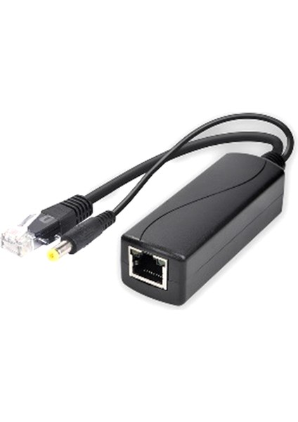 Gigabit Mini Poe Ayırıcı 10/100/1000MBPS Poe Ayırıcı Dc Çıkış 12V Ethernet Üzerinden Güç Ieee 802.3AF Ip Came Siyah (Yurt Dışından)
