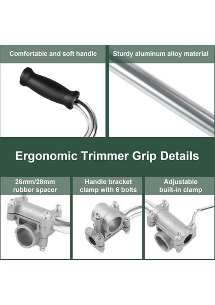 2 Adet Ot Ayıklayıcı Sapı - Ip Kesme Makinesi Sapı, Ergonomik Kesme Makinesi Sapı, Braket Kelepçeli Ot Ayıklayıcı Sapı (Yurt Dışından) modelleri
