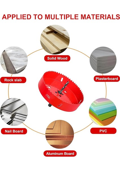 6 Inç Delik Testeresi - Farklı Projeler Için 152MM Bimetal Delik Kesici, Pürüzsüz ve Düz Delme Kenarı, Hızlı Talaş (Yurt Dışından) modelleri