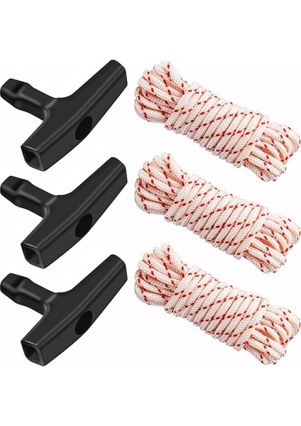 3 Paket 10 Ft x 9/64IN(3,5MM) Çekme Ipi Halatı, Başlangıç Sapı, Çim Biçme Makineleri Için Yüksek Çekme Gücüne Sahip Örgülü Halatlar (Yurt Dışından)