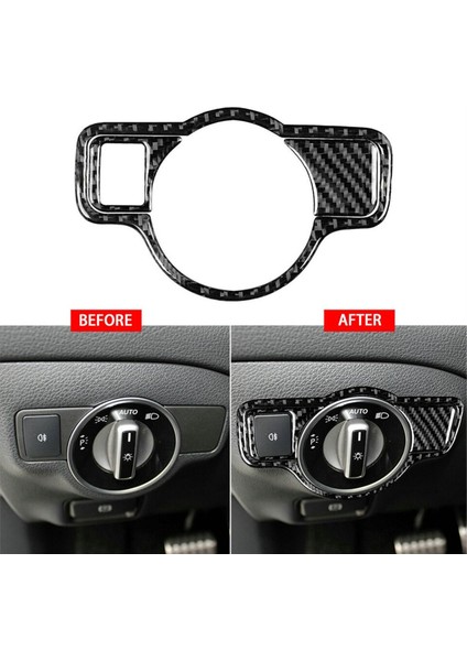 Benz C Sınıfı W204 Gerçek Karbon Fiber Araba Far Anahtarı Dekor Kapağı Döşeme (Yurt Dışından) fırsatları
