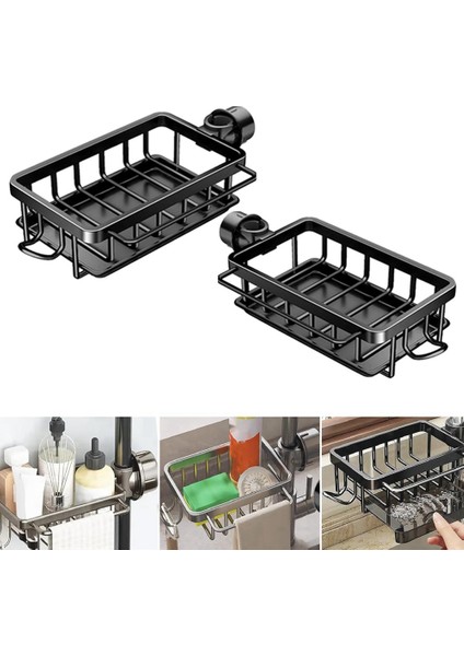 Musluk Rafı Mutfak Musluk Depolama Rafı Yuvarlak Su Borusu Lavabo Depolama Rafı Ev Drenaj Sepeti (Yurt Dışından) fırsatları