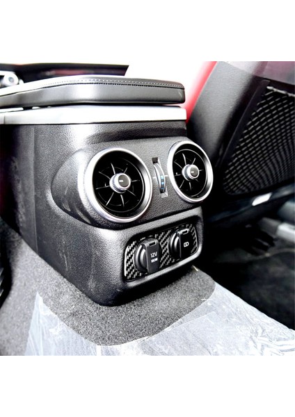 Kia Stinger 2018-2023 Için Gerçek Karbon Fiber Araç Arka Şarj Portu USB Deliği Kapağı Trim Sticker Iç Aksesuarlar (Yurt Dışından) fırsatları