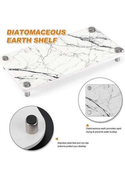 Taş Kurutma Tepsisi Banyo, Hızlı Kuruyan Taş Anında Kuru Lavabo Diyatomlu Tepsi Emici Banyo Mutfak Düzenleyici (Yurt Dışından) modelleri