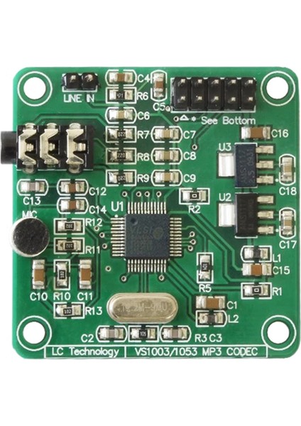 VS1003 Modülü Mp3 Oynatma Ses Kod Çözme Dahili Mikrofon Çok Işlevli Kolaylık Modülü (Yurt Dışından)