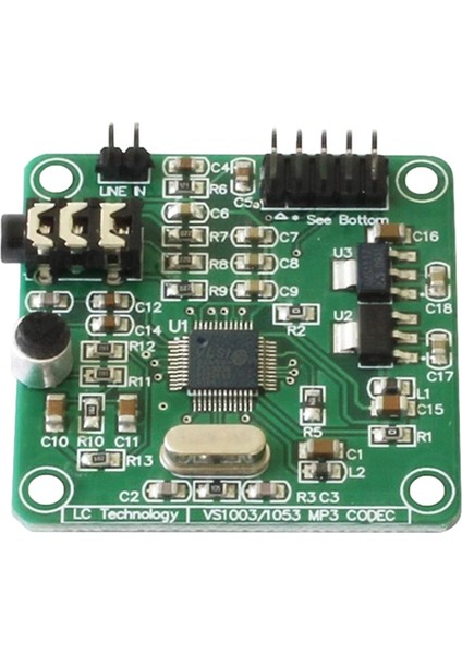 VS1003 Modülü Mp3 Oynatma Ses Kod Çözme Dahili Mikrofon Çok Işlevli Kolaylık Modülü (Yurt Dışından)