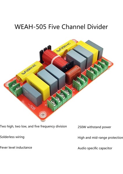 250W Crossover Modülü 2 Yüksek 2 Orta ve 1 Düşük Beş Crossover Hifi Hi-Fi Ev Sinema Ses Crossover Aksesuarları (Yurt Dışından) fırsatları