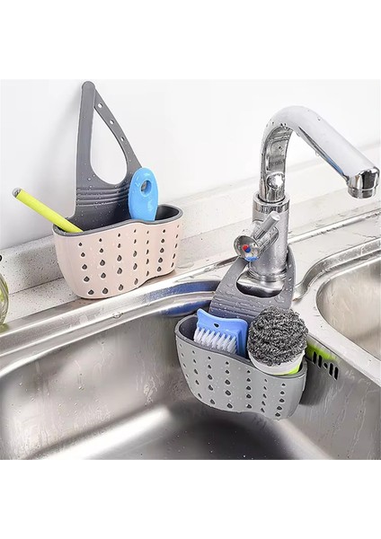 Ev Depolama Sepeti Mutfak Lavabo Rafı Ayarlanabilir Sabun Sünger Askılı Sepet Pembe (Yurt Dışından) fırsatları