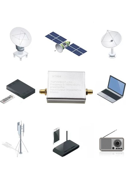 HT004 Düşük Gürültülü Amplifikatör 100K-6GHZ 20DB Yüksek Kazançlı Güç Ön Amplifikatörü Lna Modülü Rf ve Sdr Için (Yurt Dışından)