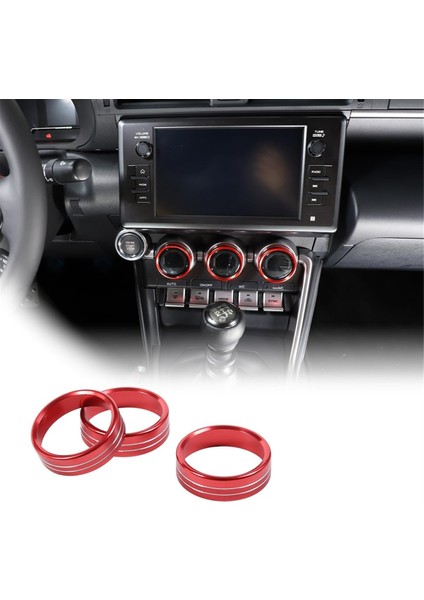 Subaru Brz / Toyota 86 2022 2023 Araç Klima Düğmeleri Anahtar Halkası Trim Iç Aksesuarlar (Kırmızı) (Yurt Dışından) fiyatları