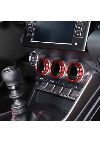 Subaru Brz / Toyota 86 2022 2023 Araç Klima Düğmeleri Anahtar Halkası Trim Iç Aksesuarlar (Kırmızı) (Yurt Dışından) modelleri