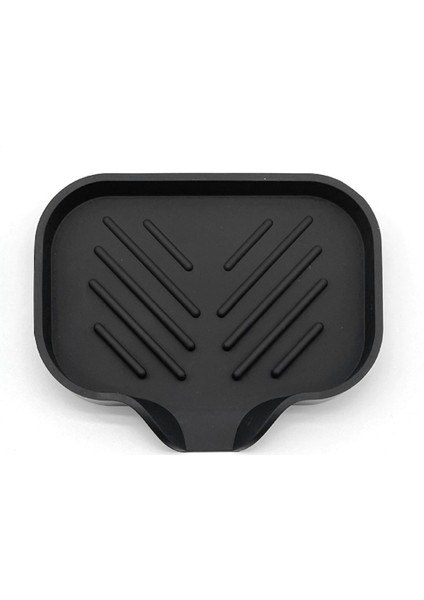 Kendiliğinden Boşalan Sabun Barı Tutucu Silikon Mutfak Lavabosu Sabunluk Tepsi Tezgah Düzenleyici S Siyah (Yurt Dışından)