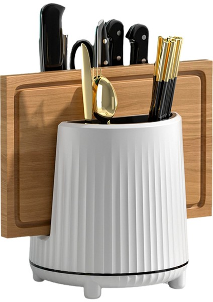 Döner Bıçak Rafı, Çatal Bıçak Rafı, Kaşık, Çubuk, Çatal Saklama Rafı Saklama Kutusu, Çok Amaçlı Mutfak Saklama B (Yurt Dışından)