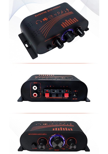 AK170 Kompakt Boyutlu Ses Güç Amplifikatörü Taşınabilir Ses Amplifikatörü Araba ve Ev Hoparlör Amplifikatörü (Yurt Dışından) modelleri