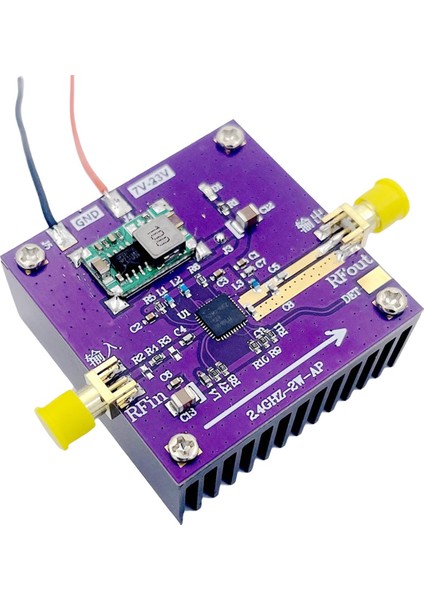 SZM2166 2.4g 2W Rf Amplifikatör Wıfı Rf Güç Amplifikatörü 30DB 12V 24V Dc 2.4ghz Bluetooth Görüntü Aktarım Amp Için (Yurt Dışından)
