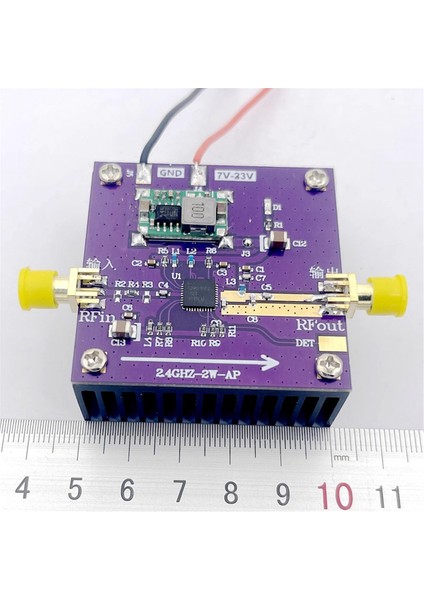 SZM2166 2.4g 2W Rf Amplifikatör Wıfı Rf Güç Amplifikatörü 30DB 12V 24V Dc 2.4ghz Bluetooth Görüntü Aktarım Amp Için (Yurt Dışından)