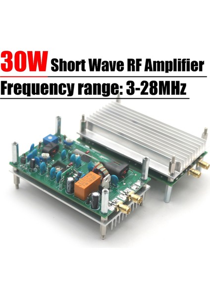 30W Kısa Dalga Amplifikatör Kartı 3-28MHZ Cw Ssb Doğrusal Rf Güç Amplifikatörü Hf Radyo Ham Kısa Dalga Istasyonu 7m 13.56M Rfıd (Yurt Dışından)