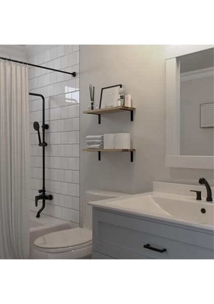 Yüzen Raflar, Duvar Dekoru Için Ahşap Yüzen Raflar, Depolama Için Duvara Monte Yüzen Banyo Rafı Gri (Yurt Dışından) fırsatları