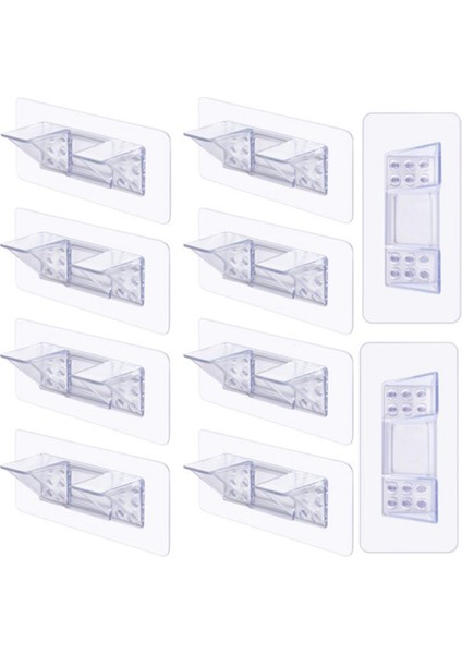 10 Parça Yapışkan Raf Braketi, Çift Sıra Kalınlaştırılmış ve Güçlendirilmiş Tasarım Raf Destek Mandalları Mutfak Rafları Için (Yurt Dışından)