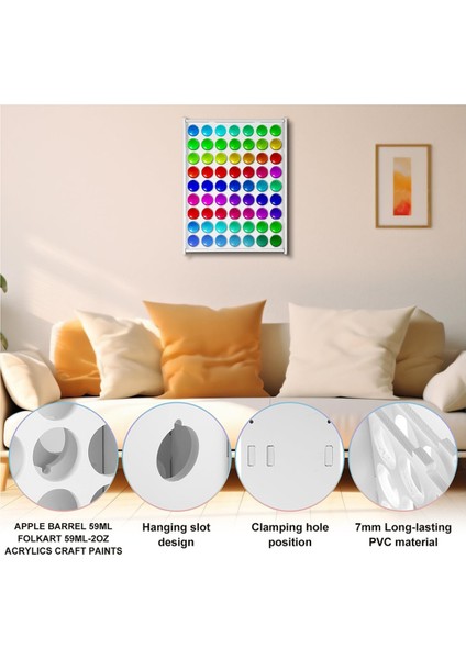 Boya Düzenleyici, 63 Delikli Akrilik Boya Düzenleyici El Sanatları Boya Depolama El Sanatları Boya Tutucu Dikey Boya Raf Standı (Yurt Dışından) fırsatları