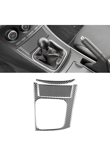 Mazda 3 2010-2013 Araba Orta Konsol Vites Paneli Kapağı Sticker Trim Aksesuarları Için Karbon Fiber, Manuel Lhd (Yurt Dışından) fırsatları