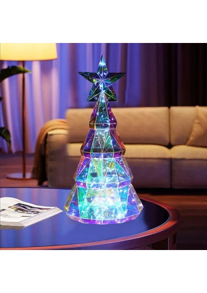 Noel Işık Süsü USB ile Çalışan Renkli Noel Ağacı Figürü Yıldızlı El Yapımı Masa Üstü Orta Parçası Noel Için (Yurt Dışından) fiyatları