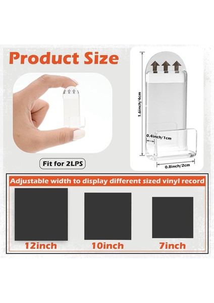 Akrilik Vinil Plak Askı Rafı Duvara Monte 30 Adet Kendinden Yapışkanlı Vinil Plak Duvar Sergileme Rafı Vinil Depolama Rafı (Yurt Dışından) fiyatları