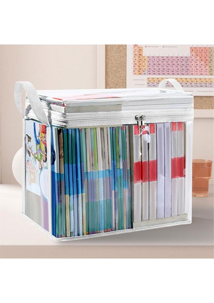 Büyük Şeffaf Seyahat Saklama Çantası Su Geçirmez Şeffaf Saklama Çantası Saplı, Fermuarlı Saklama Çantası Organizasyon Için D (Yurt Dışından) fırsatları